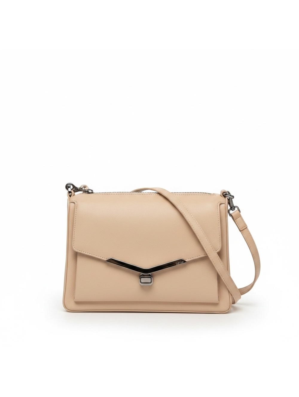 BOTKIER Leather Crossbody Valentina Flap Bag Color Wheat